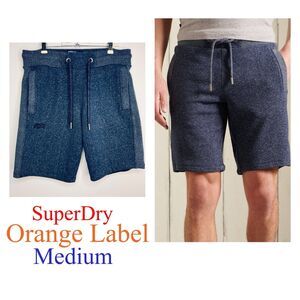 Superdry Orange Label Slim Fit Sweat Shorts Two Tone Blue Men’s Size M Great